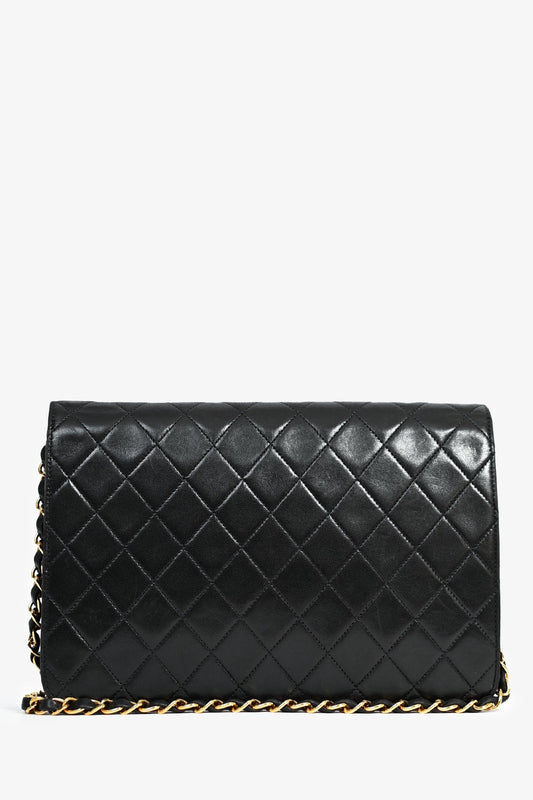 Pre-Loved Chanel™ 1994 Black Lambskin Single Chain Flap Bag