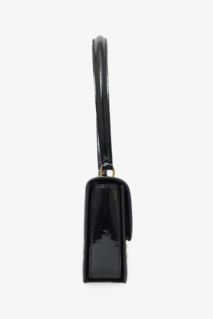 Celine Black Patent Calfskin Teen Garance Top Handle Bag