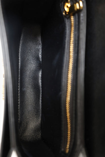 Celine Black Patent Calfskin Teen Garance Top Handle Bag