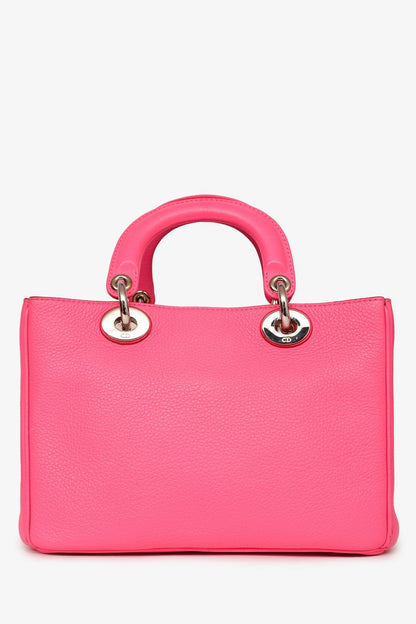 Christian Dior 2014 Pink/Red Leather Mini Diorissimo Top Handle with Strap
