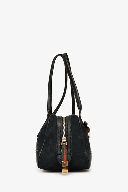 Gucci Black GG Canvas 'Princy' Hobo Bag