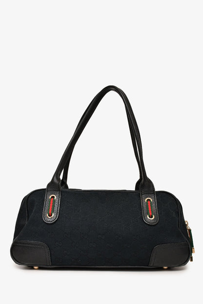 Gucci Black GG Canvas 'Princy' Hobo Bag