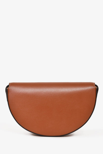 Celine 2022 Brown Leather Triomphe Besace Crossbody Bag