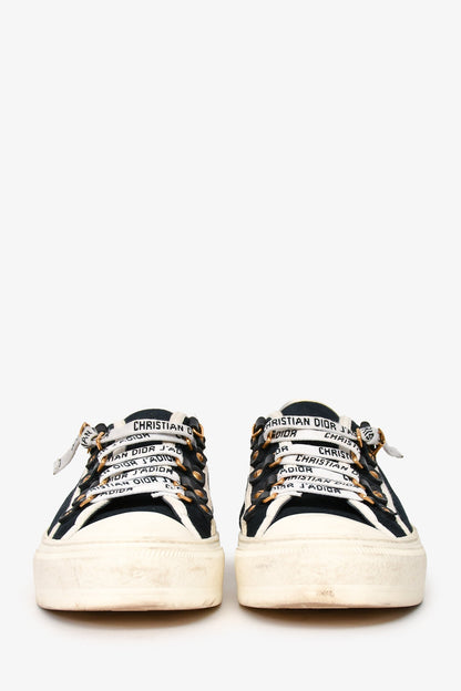 Chrsitian Dior Navy/White Canvas Walk'n'Dior Sneakers Size 37