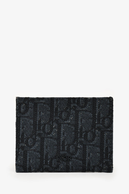 Chrisitian Dior 2019 Black Oblique Canvas Card Holder