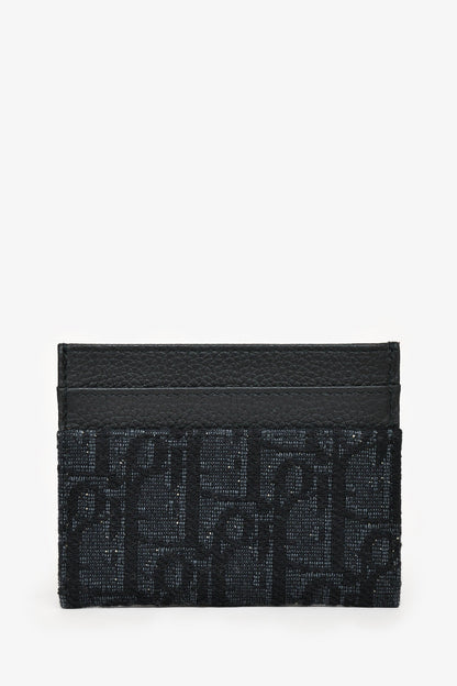 Chrisitian Dior 2019 Black Oblique Canvas Card Holder