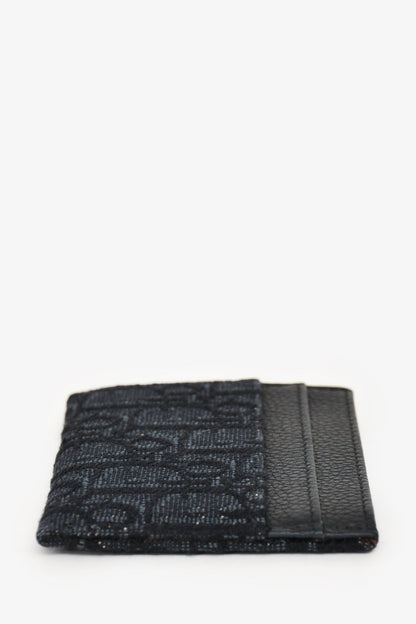 Chrisitian Dior 2019 Black Oblique Canvas Card Holder