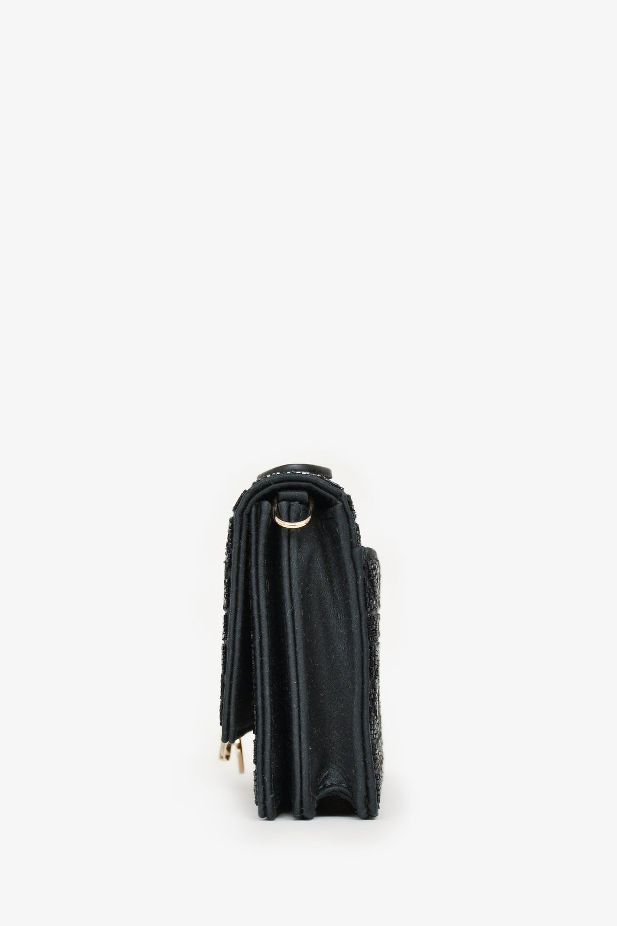 Christian Dior 2023 Black Bead Embellished My Dior Mini Bag with Chain