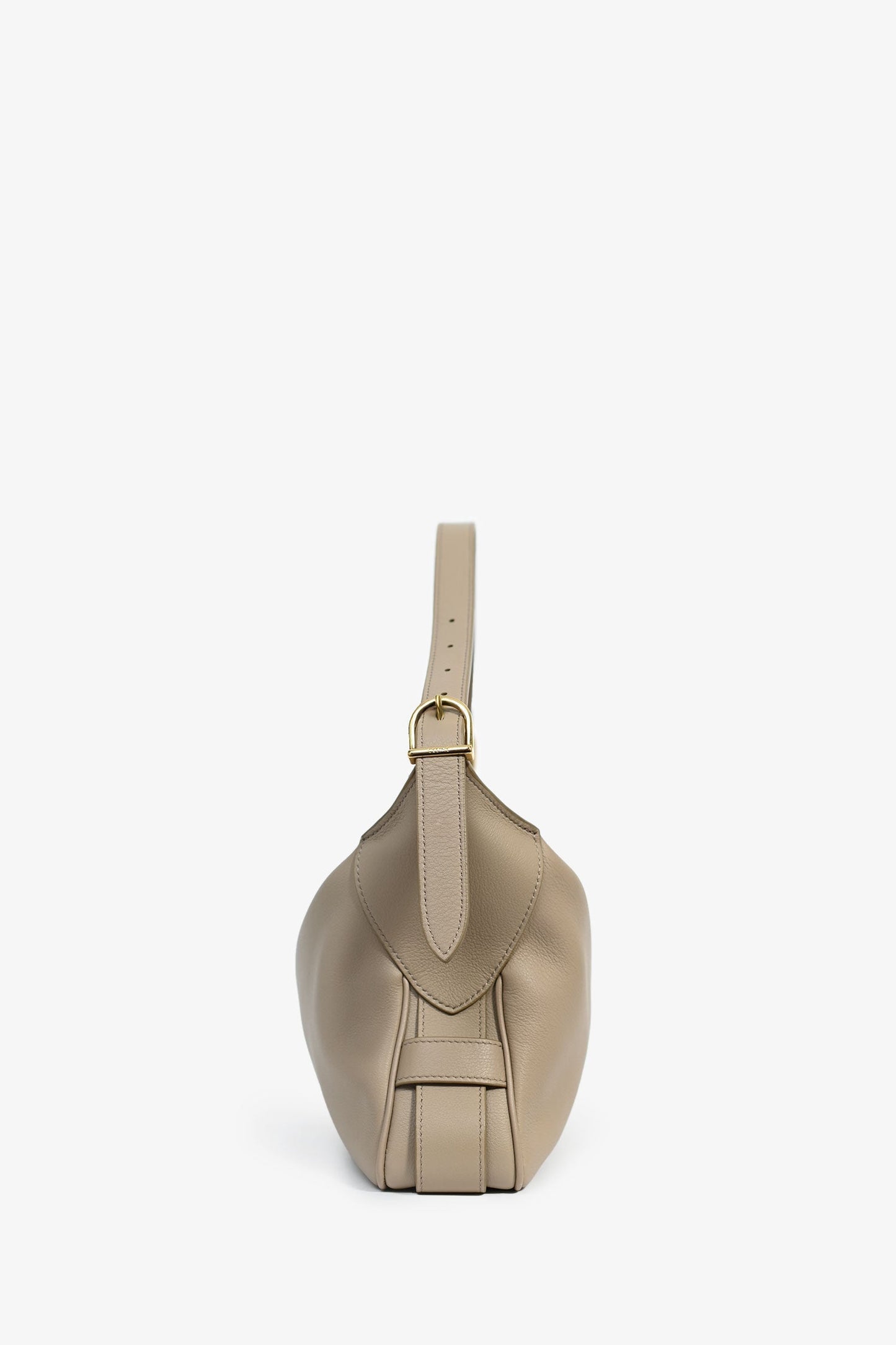 Celine 2022 Taupe Leather Medium Romy Shoulder Bag