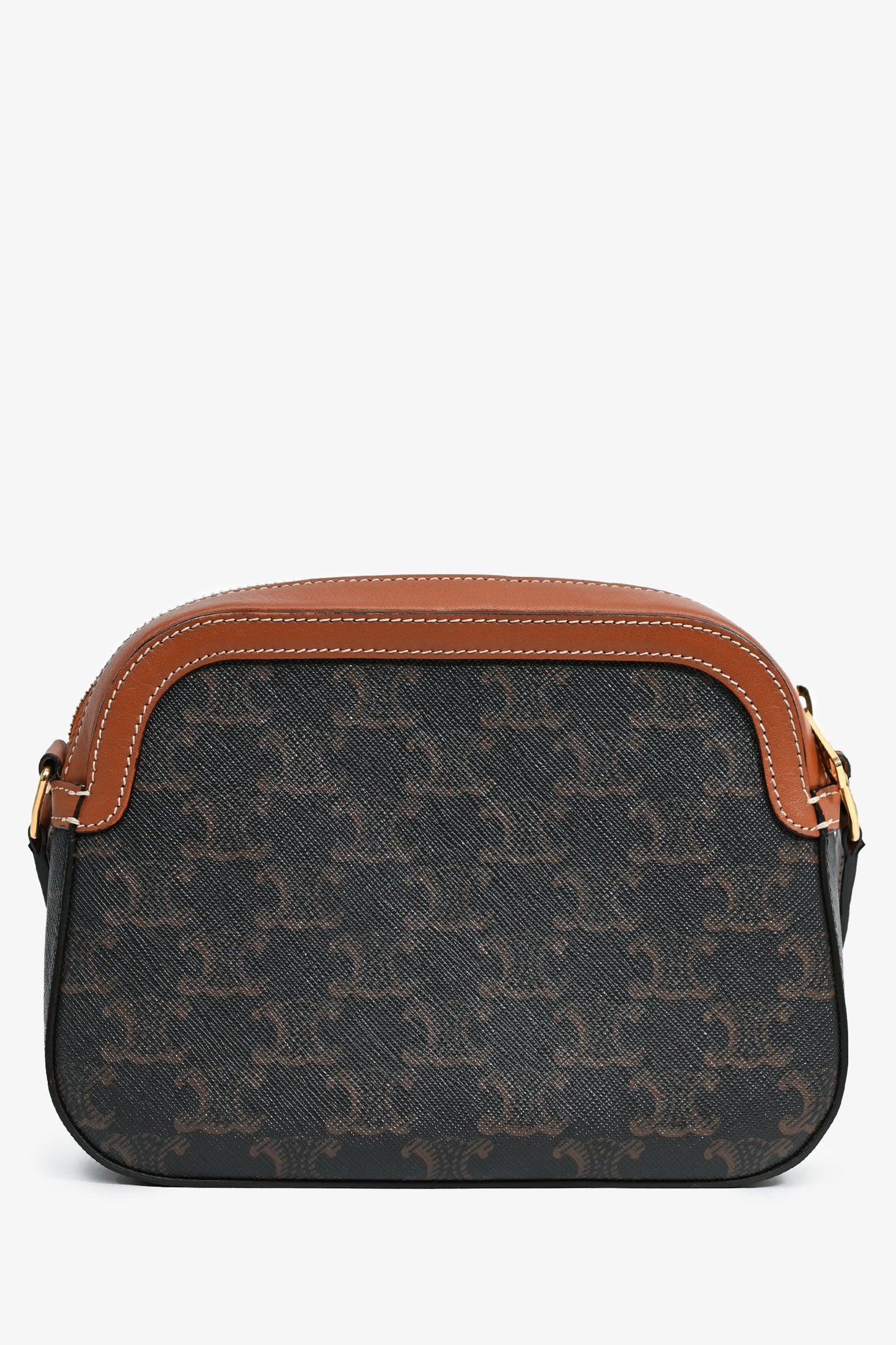 Celine 2019 Black/Brown Canvas/Leather Small Crossbody Bag