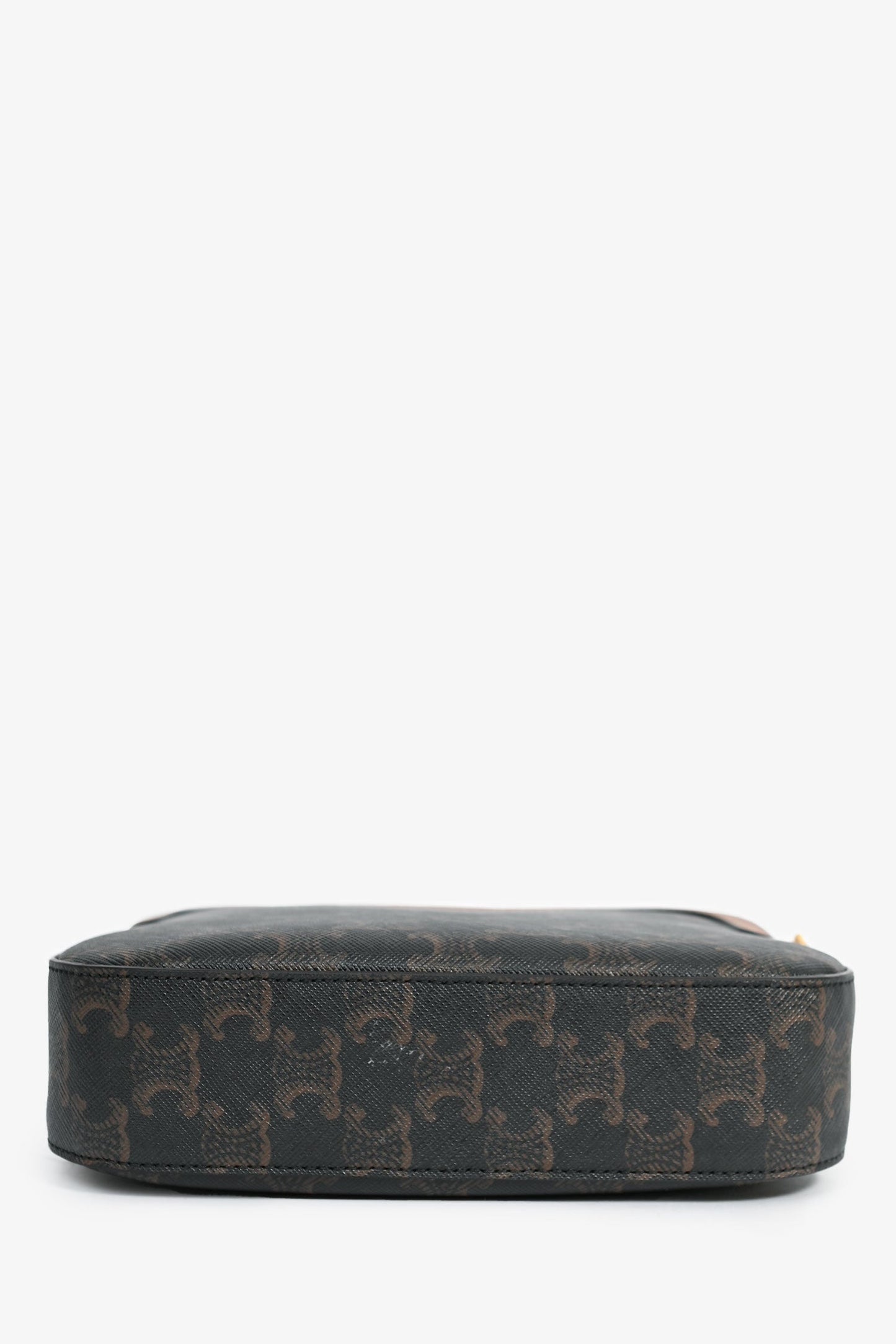 Celine 2019 Black/Brown Canvas/Leather Small Crossbody Bag