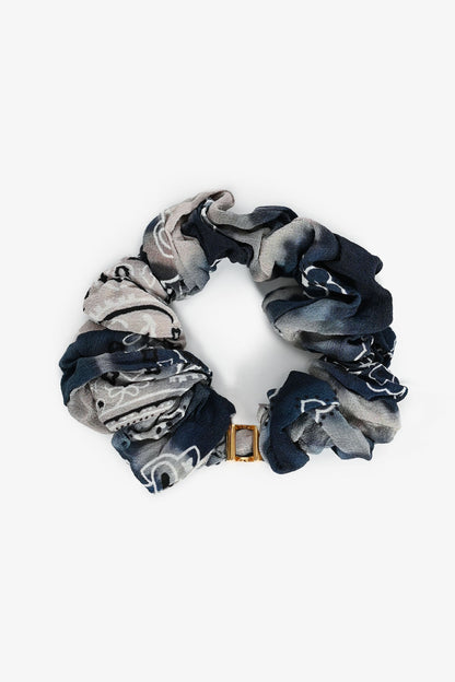 Celine Blue/Grey Triomphe Scrunchie