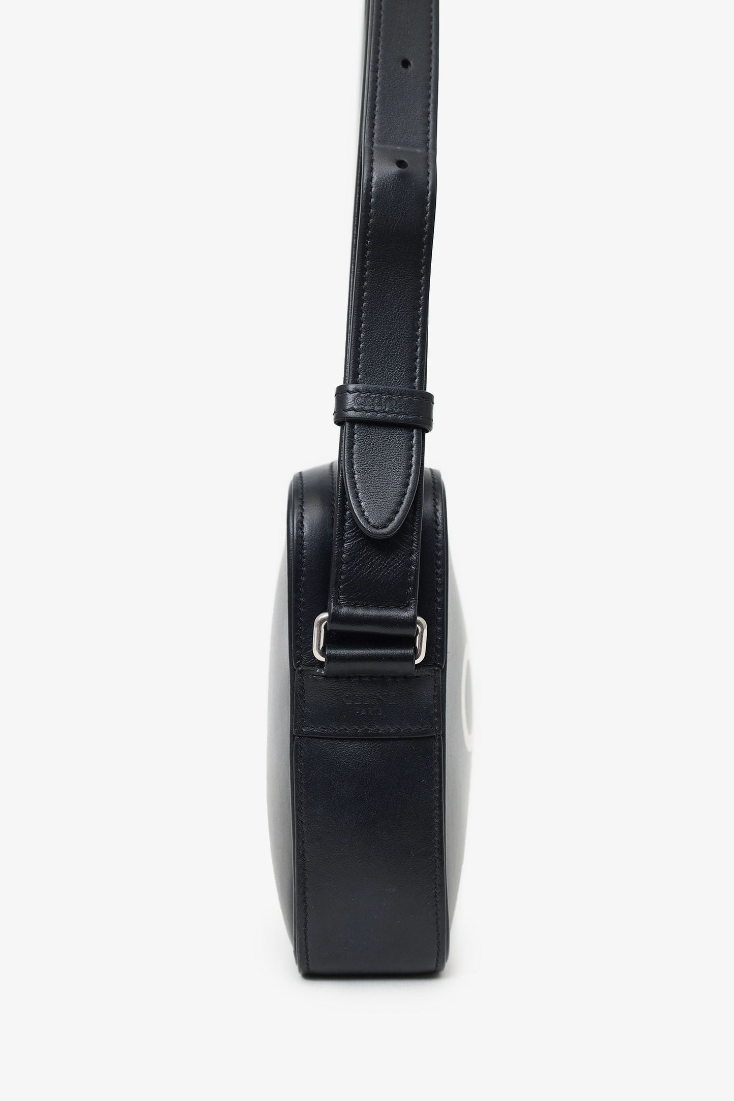 Celine Black Logo Messenger Bag