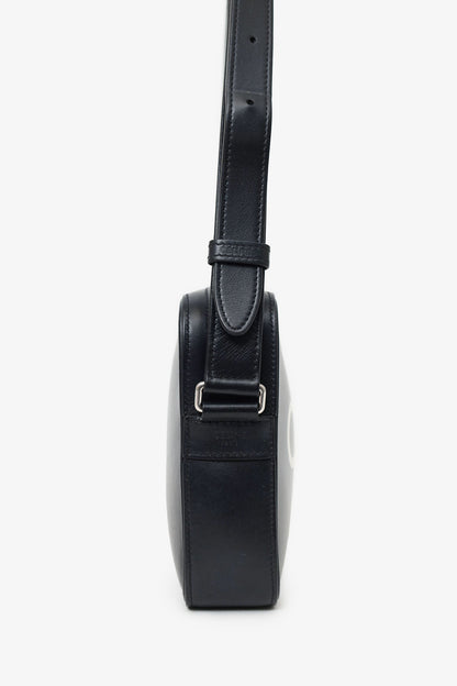 Celine Black Logo Messenger Bag