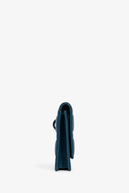 Christian Dior Teal Cannage Leather Caro Waist Bag