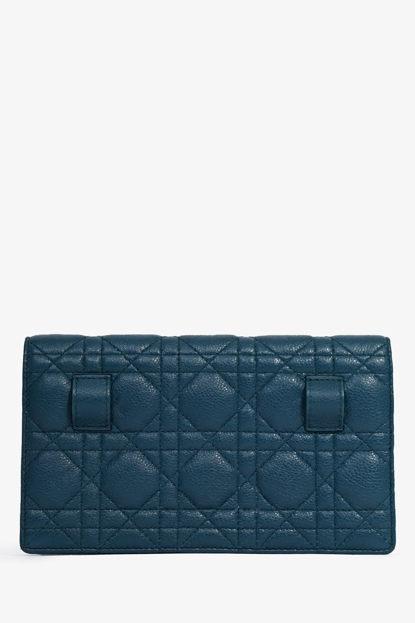 Christian Dior Teal Cannage Leather Caro Waist Bag