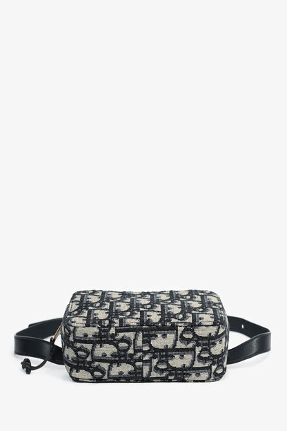 Christian Dior Navy Oblique Jacquard Pouch Belt Bag