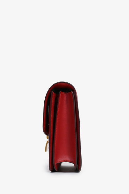 Celine 2019 Red Smooth Leather Medium Box Bag