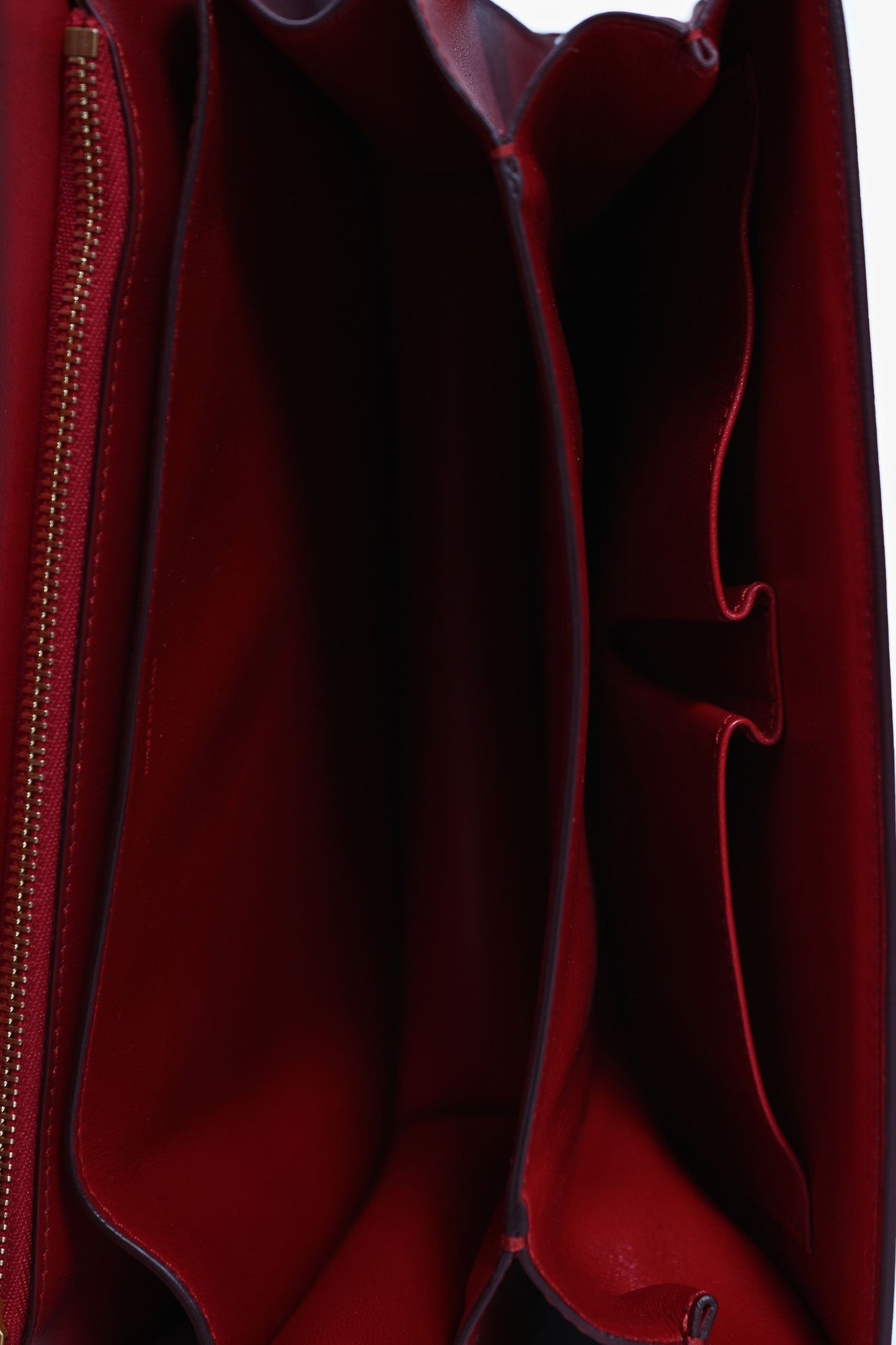 Celine 2019 Red Smooth Leather Medium Box Bag