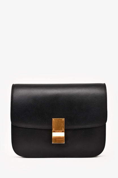 Celine Black Leather Medium Box Crossbody (As Is)