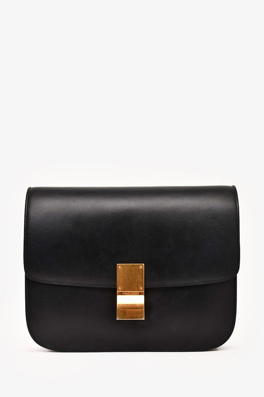 Celine Black Leather Medium Box Crossbody (As Is)
