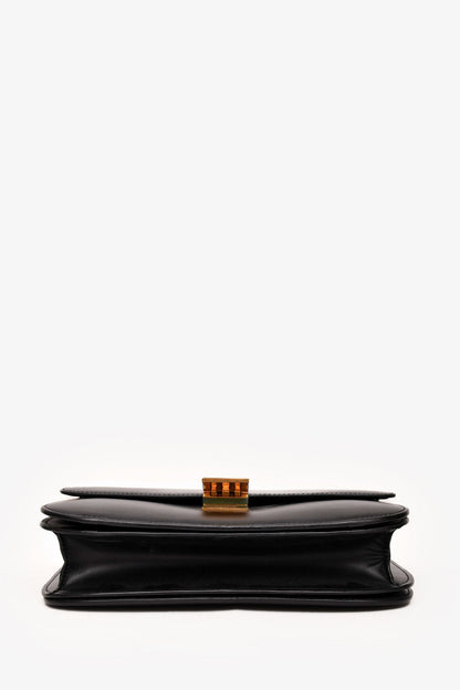 Celine Black Leather Medium Box Crossbody (As Is)