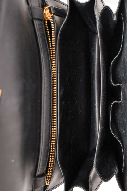 Celine Black Leather Medium Box Crossbody (As Is)