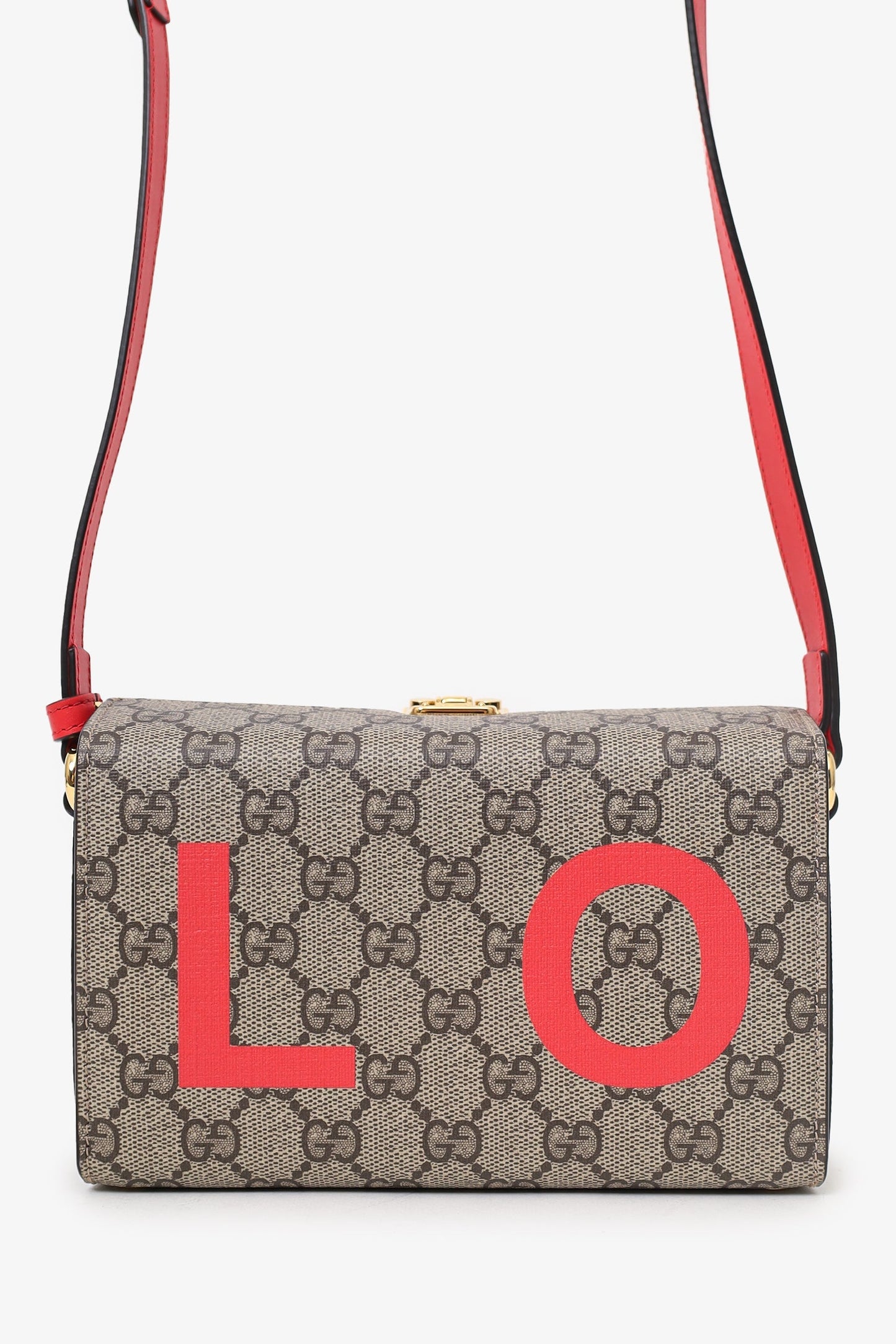 Gucci Brown GG Supreme Valentine's Day Mini 'Love' Trunk Box Bag