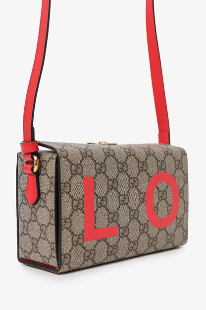 Gucci Brown GG Supreme Valentine's Day Mini 'Love' Trunk Box Bag