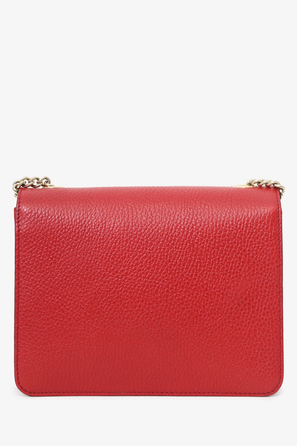 Gucci Red Leather Interlocking G Small Dollar Crossbody Bag
