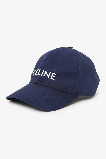 Celine Navy Logo Baseball Hat Size S