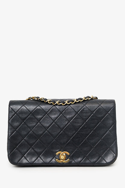 Pre-Loved Chanel™ 1989-91 Black Quilted Lambskin Full Flap Bag (As Is)