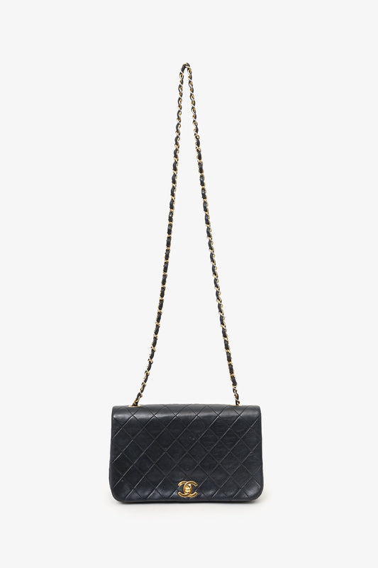Pre-Loved Chanel™ 1989-91 Black Quilted Lambskin Full Flap Bag (As Is)