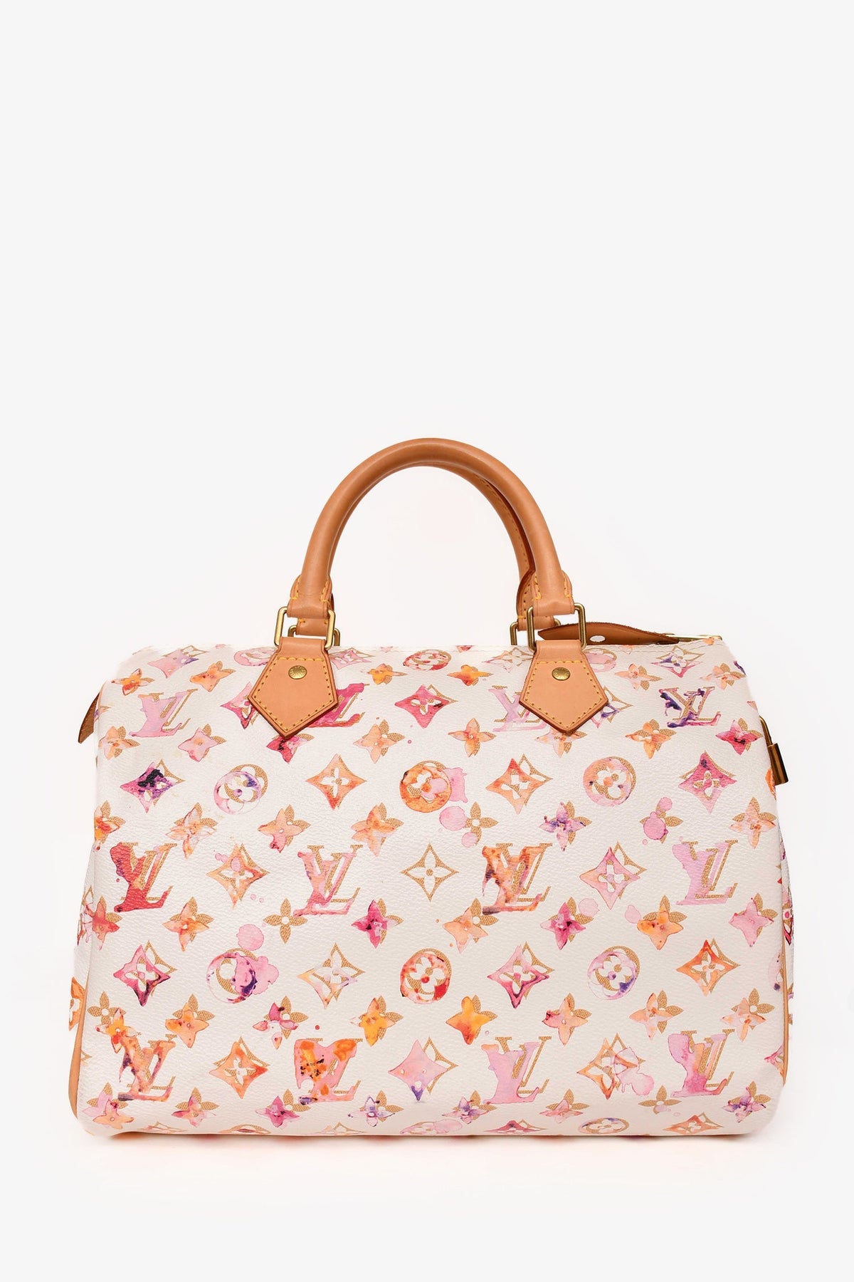 Louis Vuitton 2008 White Monogram Watercolour Aquarelle Speedy 30
