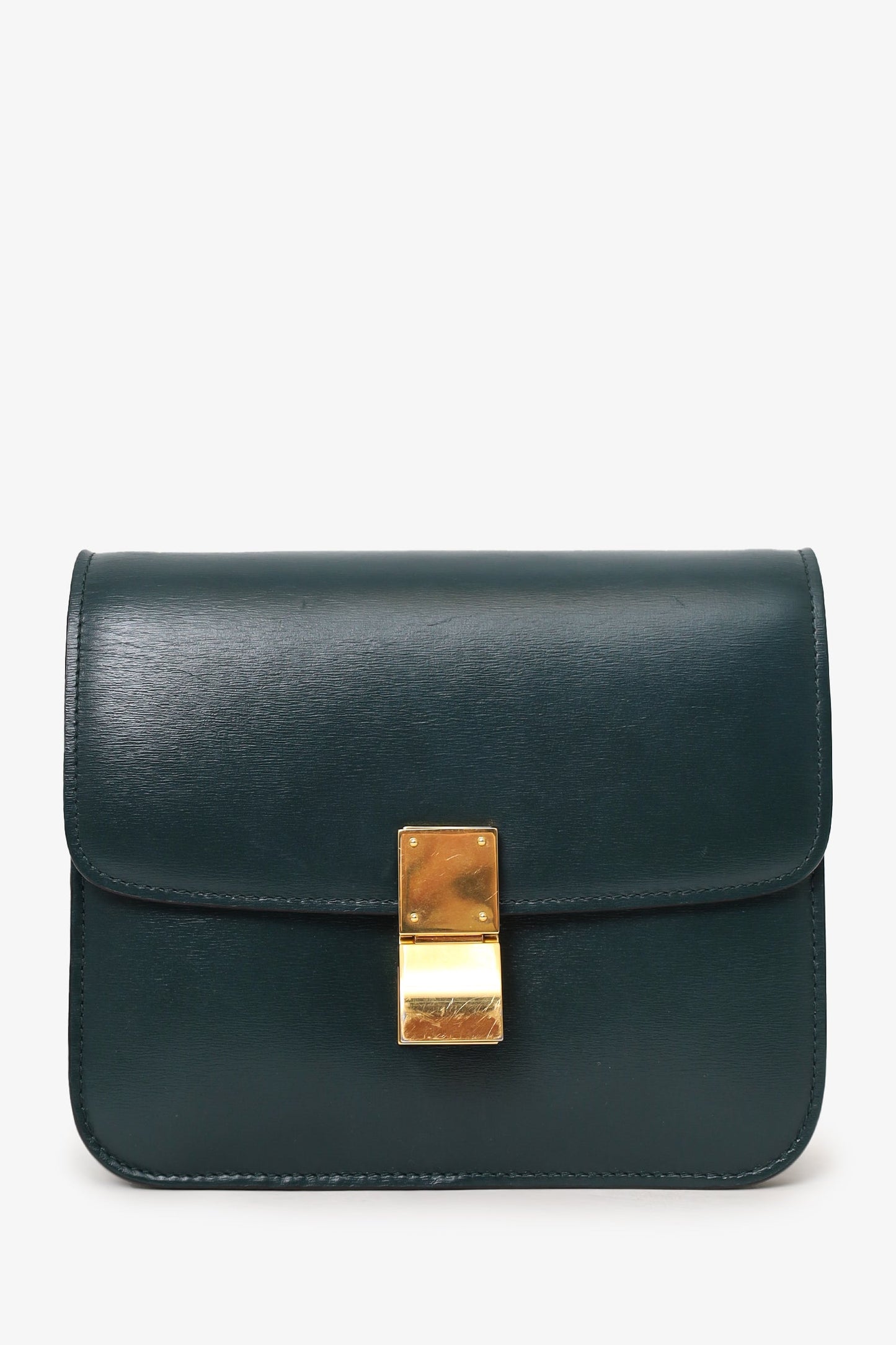 Celine Green Leather Teen Box Bag