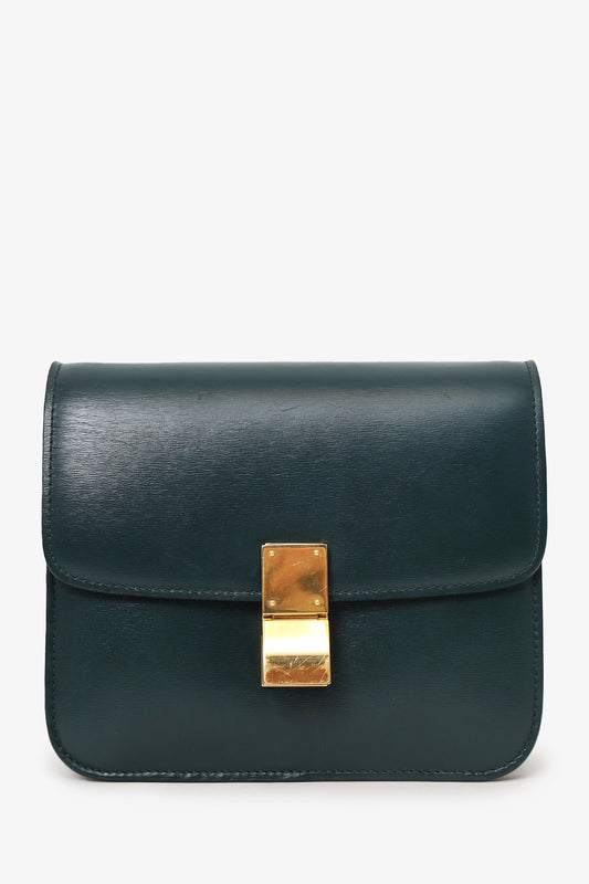 Celine Green Leather Teen Box Bag