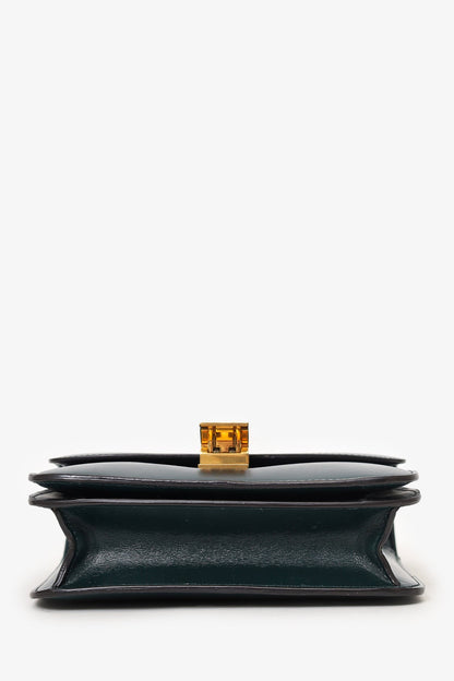 Celine Green Leather Teen Box Bag