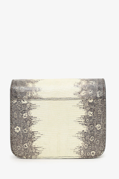 Celine Grey/Cream Lizard Box Teen Bag with Strap