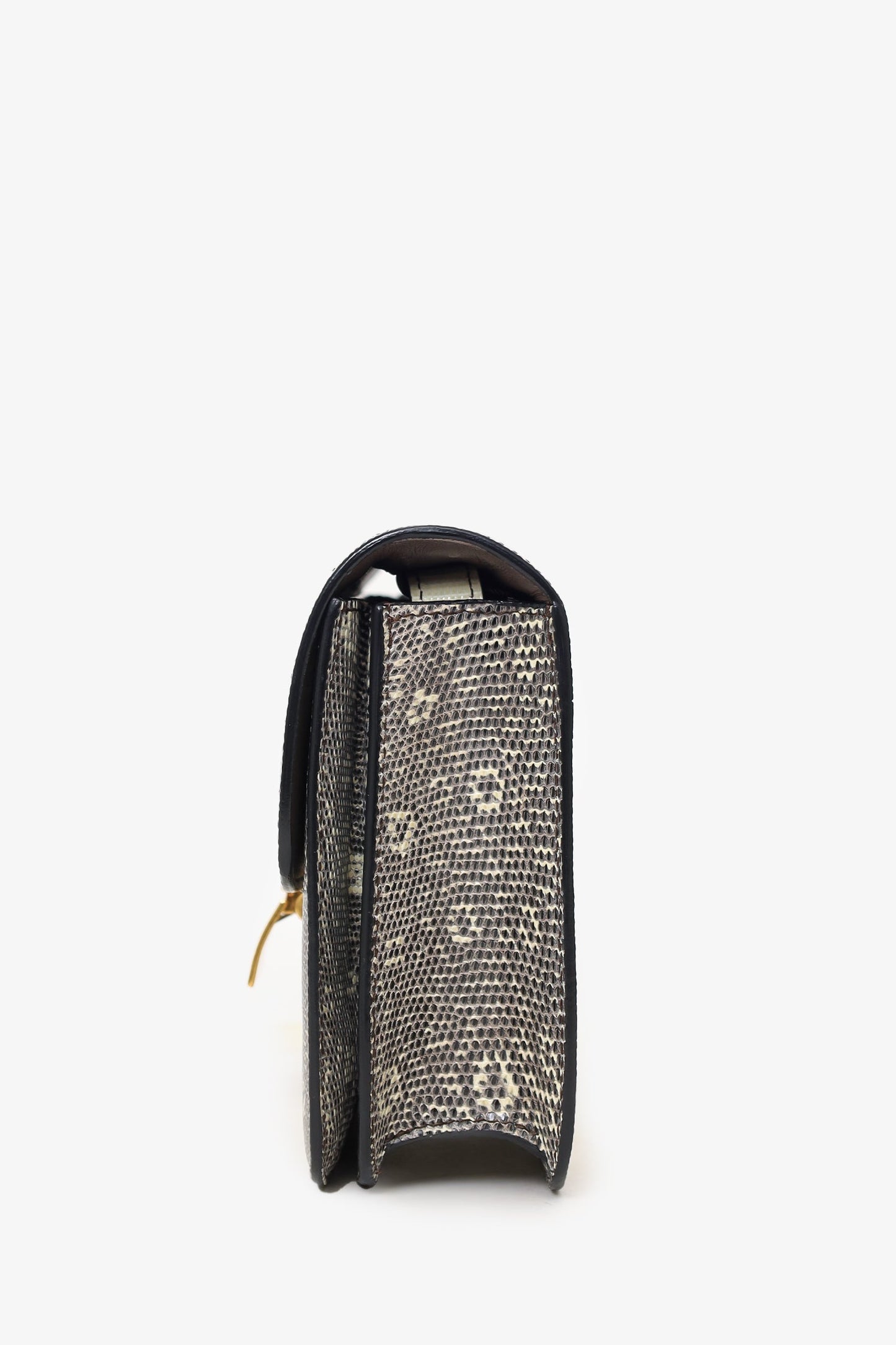 Celine Grey/Cream Lizard Box Teen Bag with Strap