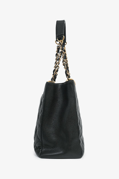 Pre-Loved Chanel™ 2011-12 Black Caviar Leather Grand Shopping Tote GHW