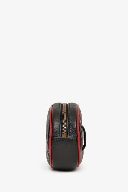 Gucci Black/Red Quilted GG Marmont Belt Bag sz 85/34