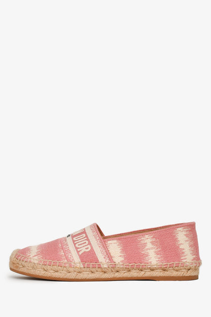 Christian Dior Pink Espadrilles Size 38.5