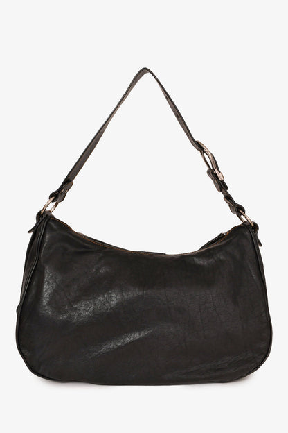 Christian Dior 2006 by John Galliano Black Leather 'Gaucho Saddle' Bag