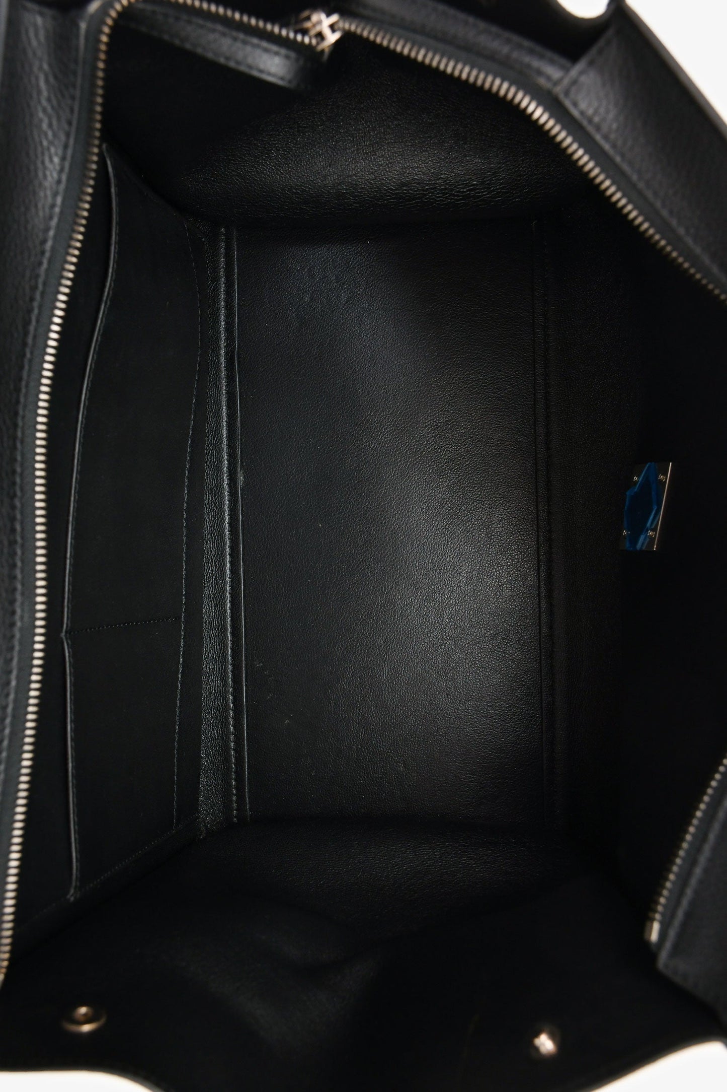 Celine Black Leather/Suede Trapeze Bag with Strap