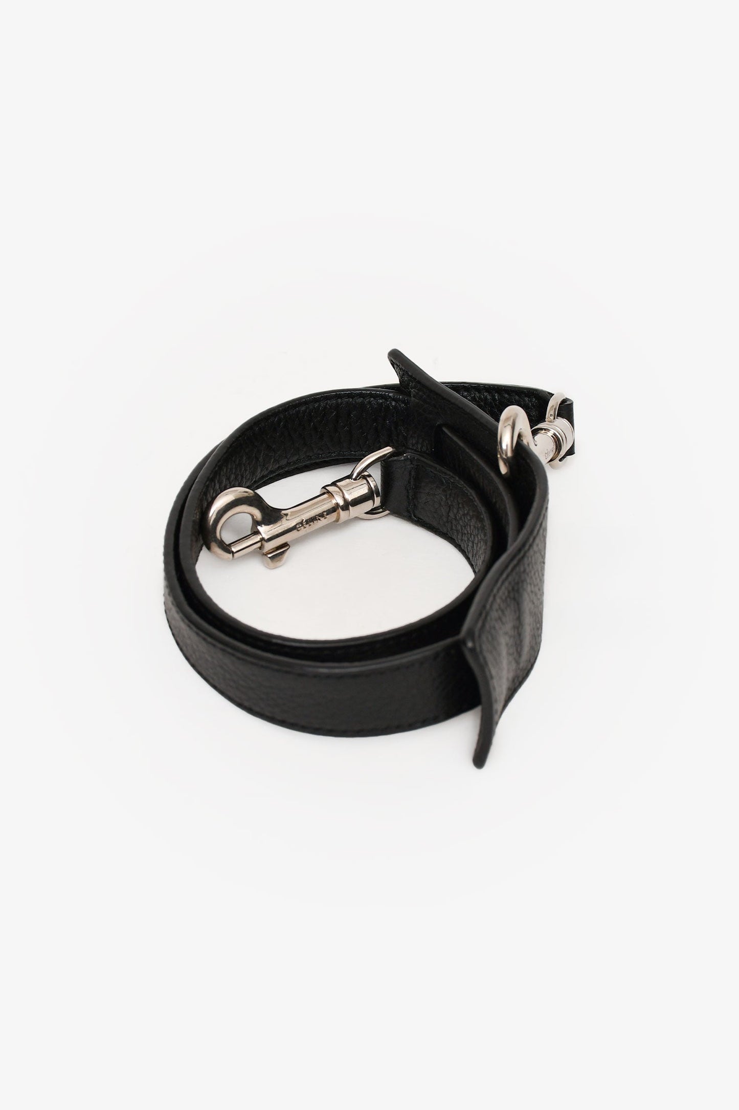 Celine Black Leather/Suede Trapeze Bag with Strap