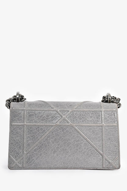 Christian Dior Grey Diorama Small Chain Shoulder Bag