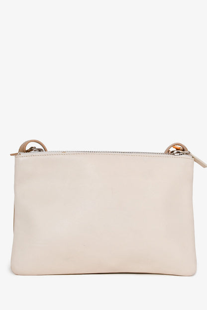 Celine Yellow/Taupe Leather Small Trio Crossbody Bag (As Is)