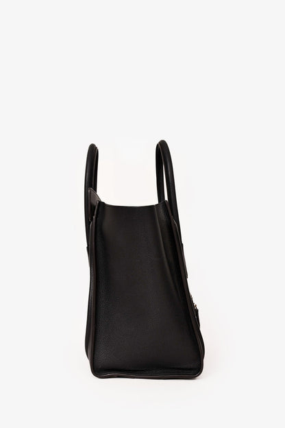 Celine Black Grained Leather Mini Luggage Tote (As Is)