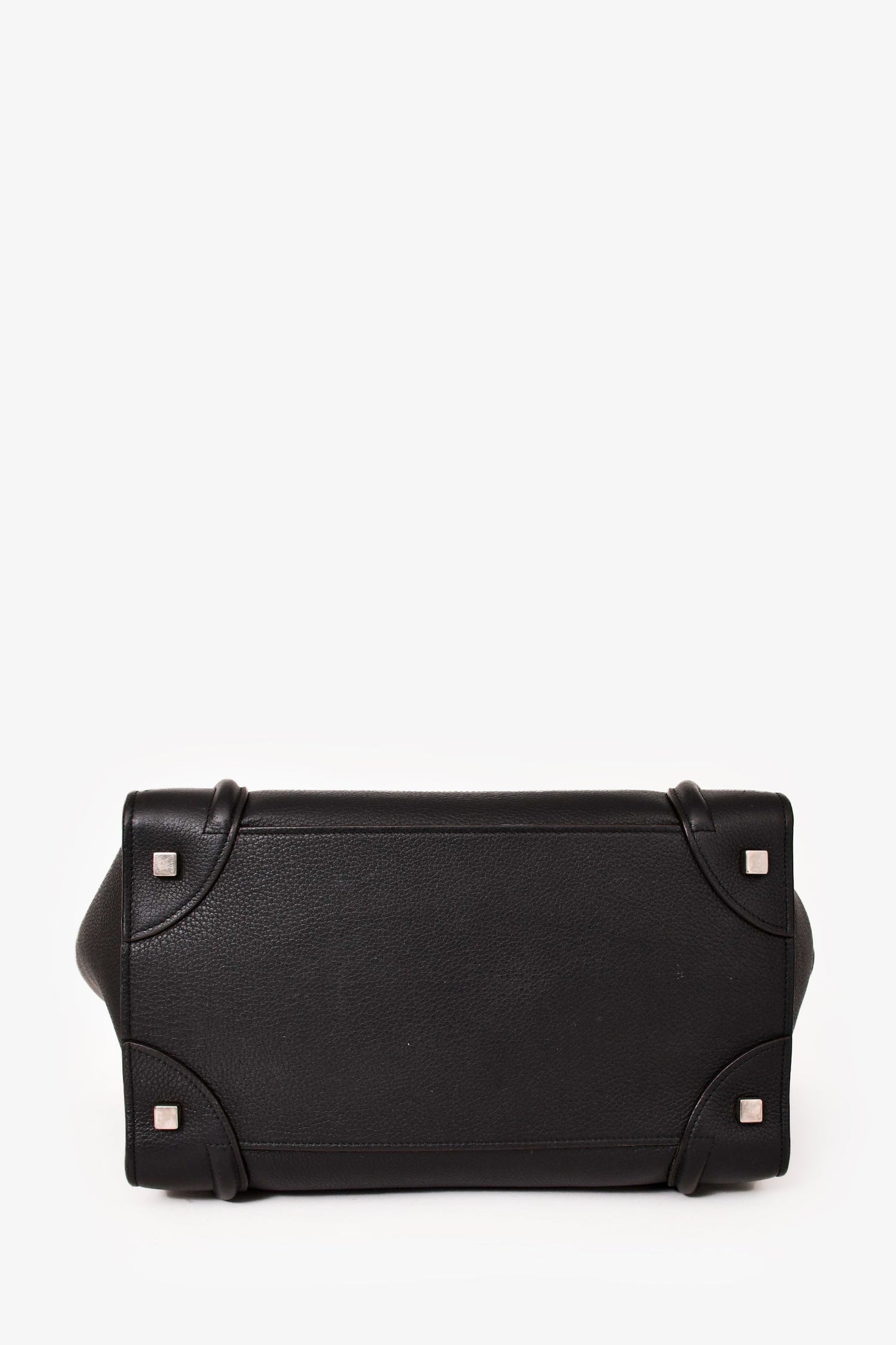 Celine Black Grained Leather Mini Luggage Tote (As Is)