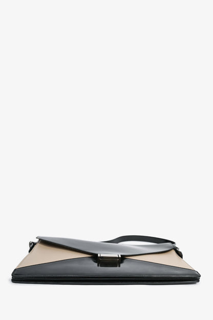 Celine Black/Brown Patent Leather Diamond Shoulder Bag